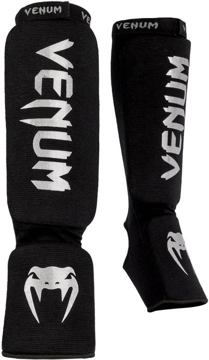 Actual product image Venum Kontact Shin Guards Schwarz/Silber, L, Grösse: L (L)