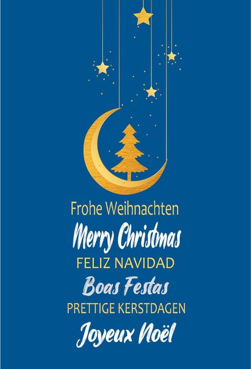 Produktbild ABC Weihnachtskarte Frohe Weihnachten Mehrsprachig (1 Stk.)