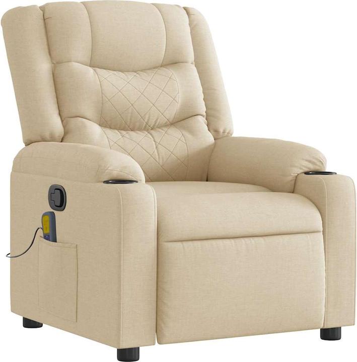 VidaXL Massagesessel Creme Stoff