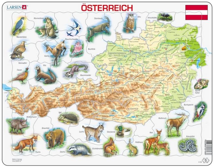 Image du produit Larsen Puzzle - Autriche (physique) (72 pièces)