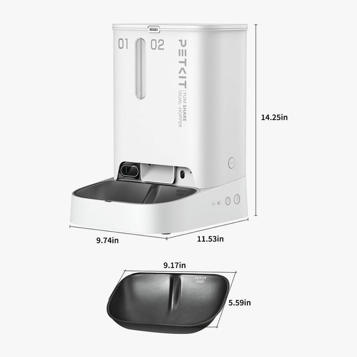 Immagine prodotto Petkit YumShare Dual-Hopper con fotocamera (5.50 l)