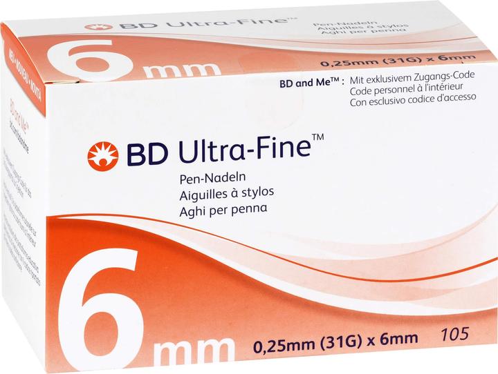 Produktbild BD Ultra Fine 6mm 31g 0.25, 105 St KAN