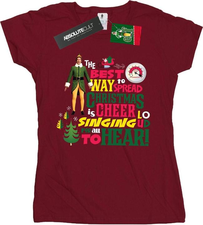 Immagine prodotto Elf Christmas Cheer Maglietta Donna (XL)