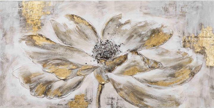 Alldecor Bild Blüte In Gold (140 x 70 cm)