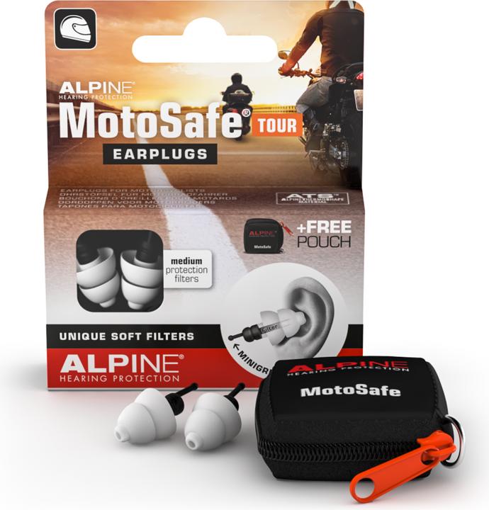 Actual product image Alpine MotoSafe Tour, earplugs (2 x)