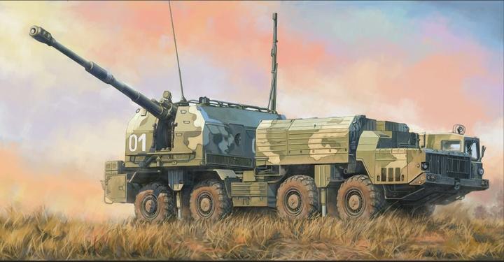 Actual product image Hobby Boss Russian 130mm Coastal Defense Gun A-222 Bereg