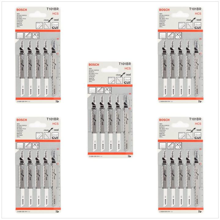 Produktbild Bosch Professional Zubehör Stichsägeblatt T 101 BR Clean for Wood, 25er-Pack