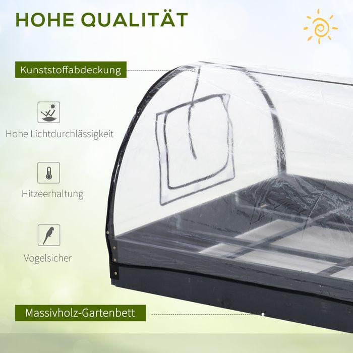 Produktbild Swisshandel24 Gewächshaus mit Fenster 12 Gitter PVC Stahl Transparent 120 x 79 x 53 cm