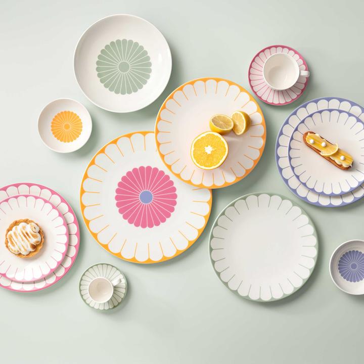 Actual product image Villeroy & Boch Fleur Couleur Kaffeetassen mit Untertassen (160 ml, 6 x)