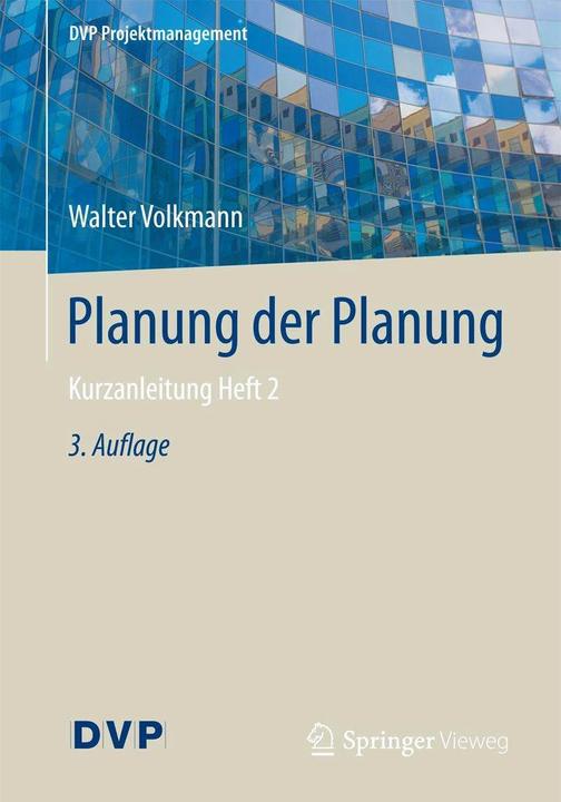 Produktbild Planung der Planung (Deutsch, Walter Volkmann, 2017)