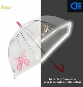 Produktbild Smati Kinderregenschirme - transparenter Stockschirm Glockenform - Der erste Fluoreszierende Regensc