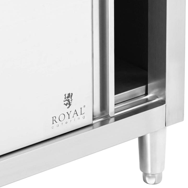 Produktbild Royal Catering Arbeitsschrank Edelstahl 180 x 60 cm 500 kg mit Schneidplatte Edelstahlschrank (60 cm, 93.50 cm)