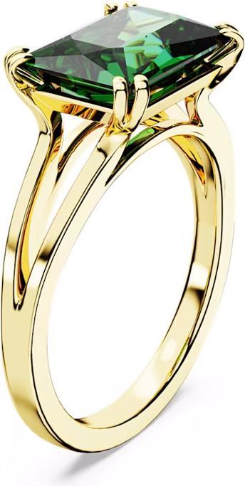 Produktbild Swarovski Matrix Cocktail Ring Rechteckschliff Grün Gold (55)