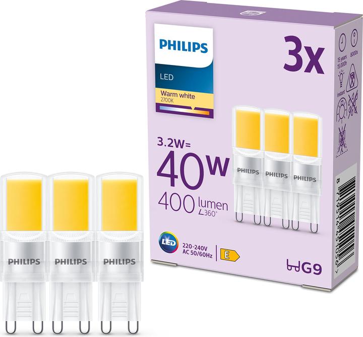 Produktbild Philips LED Lampe (G9, 3.20 W, 400 lm, 3 x, E)