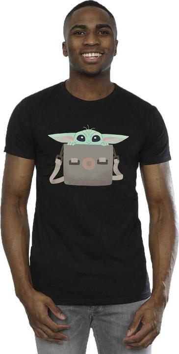 Actual product image Star Wars Mens The Mandalorian Grogu Luggage T-Shirt (L)