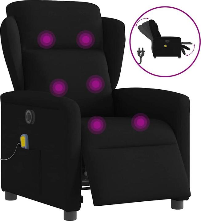 Image du produit VidaXL Fauteuil de massage électrique noir tissu
