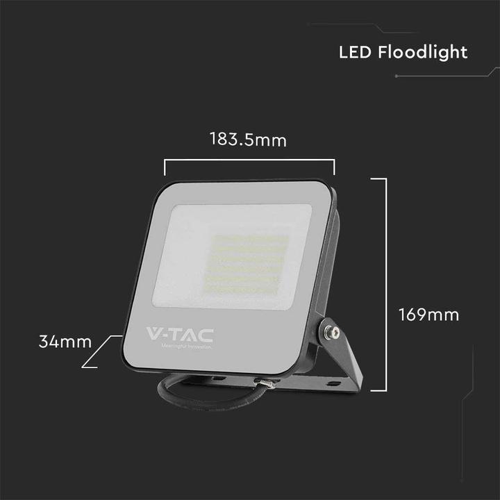Produktbild V-TAC VT4456 LED Flutlicht 185 lmW50 W, 6500 K, IP65, B (9250 lm, IP65)