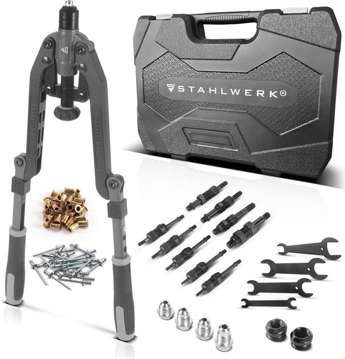 Stahlwerk Nietmuttern- und Blindnietenzangen Set (170 mm)