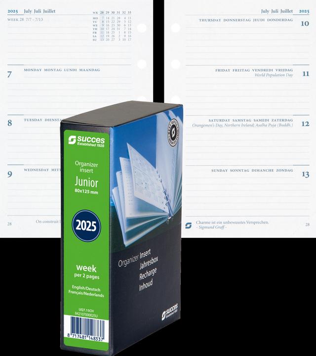 Actual product image Succes Junior Annual Content complete January - December (8 x 12.5 cm, German, English, Italian, French)