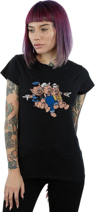 Actual product image Disney Womens/Ladies Three Little Pigs Jump Cotton T-Shirt (M)