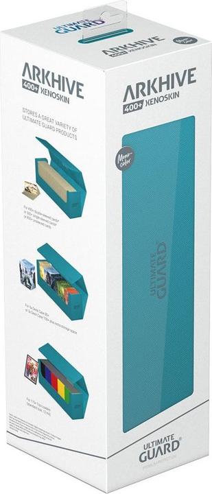 Actual product image Ultimate Guard Card Box XenoSkin Arkhive Monocolor 400+ Petrol Blue