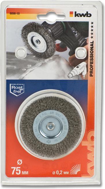 Produktbild kwb Scheib.Buerste V2A 75 Grob (Grob)