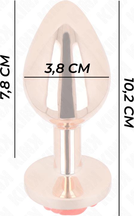 Produktbild Kink - Rosa Goldener Analstecker Mit Roter Rose L