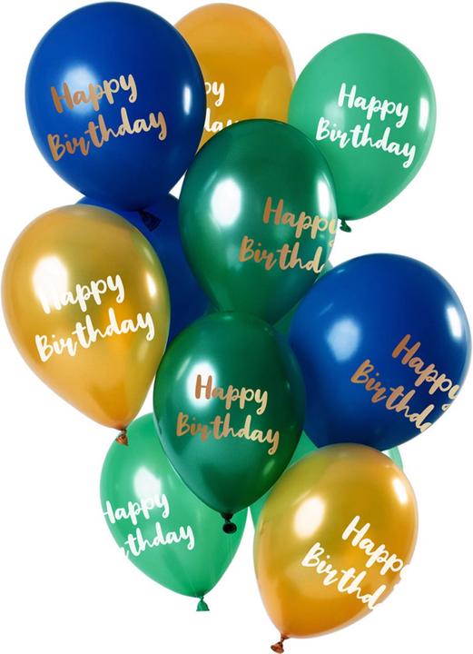 Actual product image Folat Happy Birthday Balloon Set (12 x)