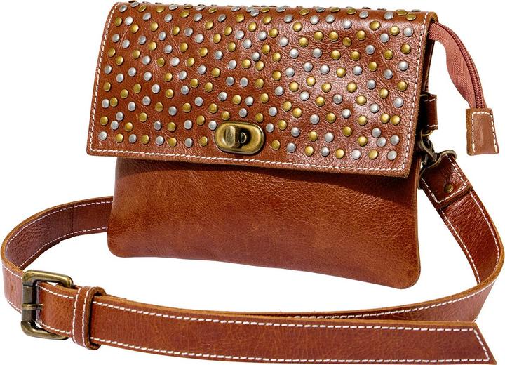 Actual product image Joe Browns Studded Washed Leather Crossbody Bag