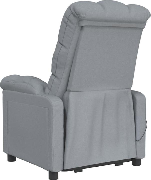 Actual product image VidaXL Massage armchair TV armchair Relax armchair Recliner armchair Light grey fabric