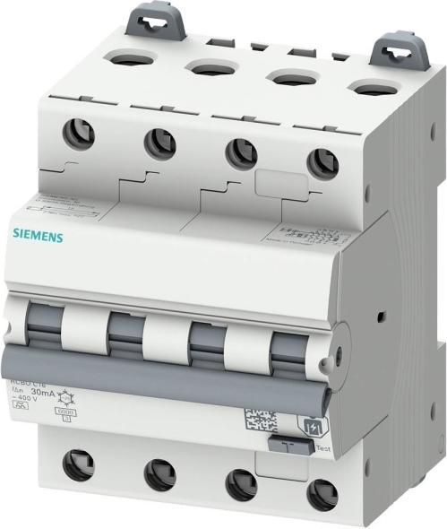 Image du produit Siemens Disjoncteur FI/LS B10 3p+N 0,3A A 6kA 5SU1646-6FP10