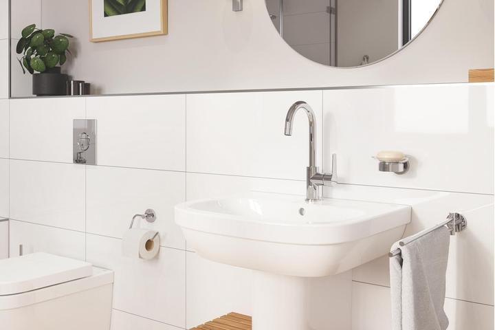 Actual product image Grohe Start QuickFix towel rail, 2-arm, adhesive, chrome
