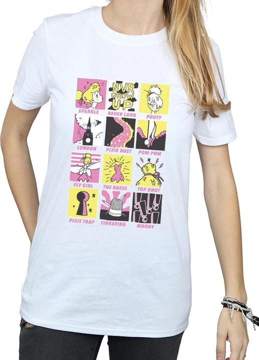 Immagine prodotto Disney Tinkerbell Squares Maglietta Ampia Donna (L)