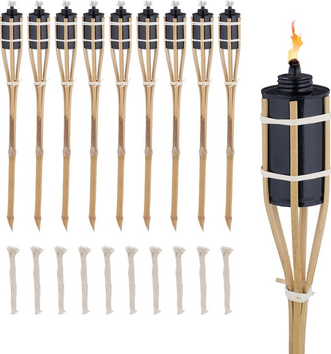 Relaxdays 10x torche de jardin