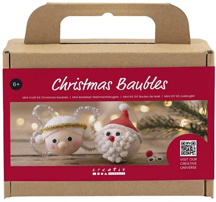 Produktbild Creativ Company Bastelset Weihnachtskugeln Santa und Engel