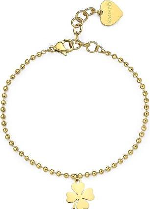 Immagine prodotto Sagapo S'Agapµ - Bracciale popolare placcato oro con quadrifoglio Smile SSM016