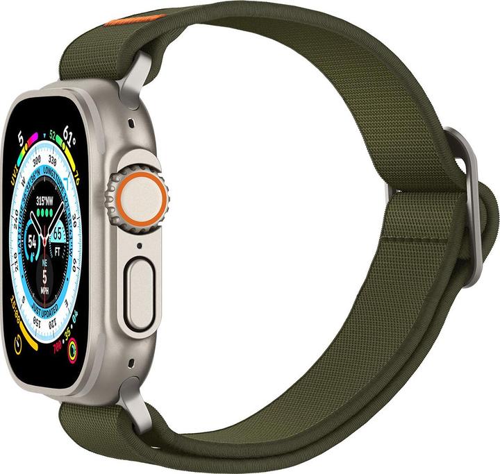 Actual product image Spigen Fit Lite Band for Apple Watch Series 42, 44, 45, 49 mm - khaki (42 mm, 44 mm, 45 mm, 49 mm, Nylon, Fabric, Stainless steel)