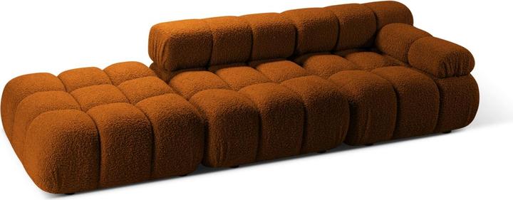 Actual product image Micadoni Velvet Right Modular Sofa, "Bellis", 4 Seats, 282x94x70 Made in Europe (2 person sofa, 3-seater, 4-seater)