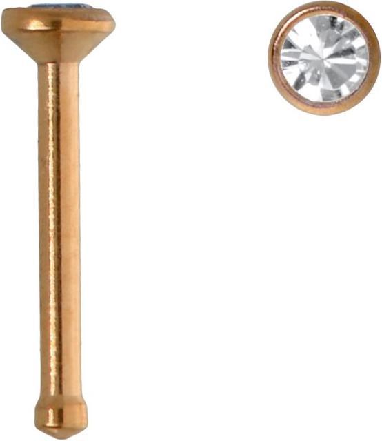 Produktbild Bijouteria Nasenpiercing (PVD Beschichtung (goldfarbig), Chirurgenstahl 316L, Premium Kristall)