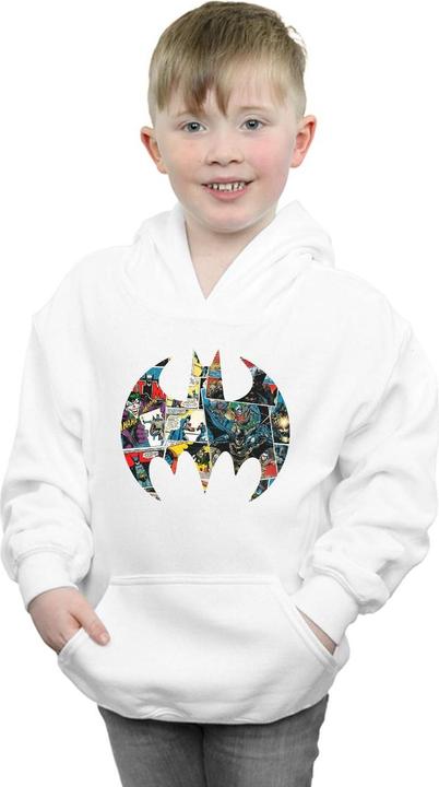 Immagine prodotto Batman Comic Book Logo Felpa con Cappuccio Ragazzi (140, 146)