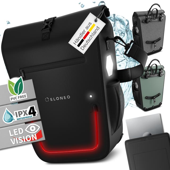 Image du produit Eloneo Sacoche de vélo pour ordinateur portable (25 l, Sacoches)