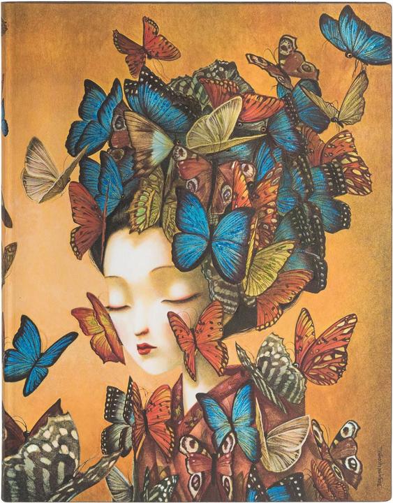 Actual product image Paperblanks Notebook Madame Butterfly 13 cm x 18 cm lined (13 x 18 cm, Lined, Soft cover)
