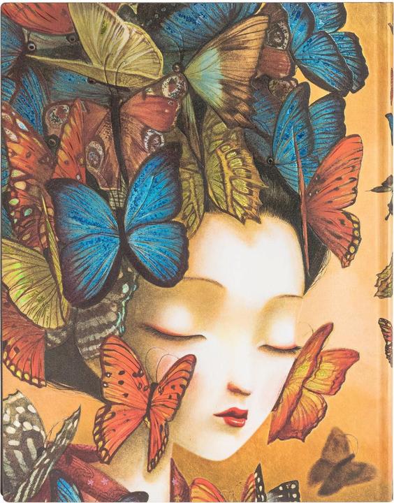 Actual product image Paperblanks Notebook Madame Butterfly 13 cm x 18 cm lined (13 x 18 cm, Lined, Soft cover)