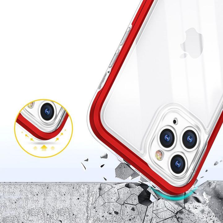 Immagine prodotto Hurtel Custodia trasparente 3in1 per iPhone 11 Pro frame cover gel rosso (Apple iPhone 11 Pro)