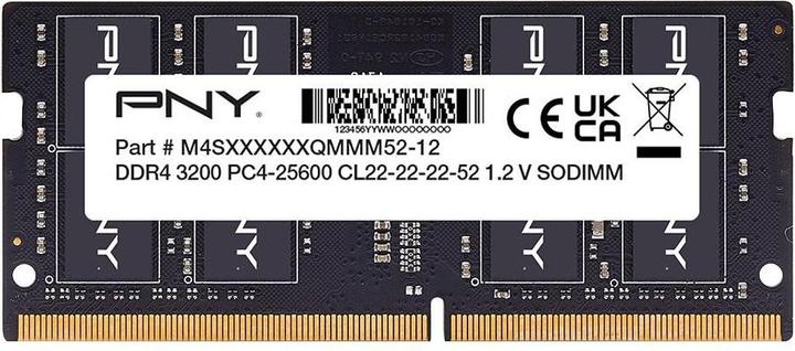 Immagine prodotto PNY Memoria per notebook Performance, SODIMM, DDR4, 16 GB, 3200 MHz, CL22 (MN16GSD43200-TB) (1 x 16GB, 3200 MHz, DDR4-RAM, SO-DIMM)
