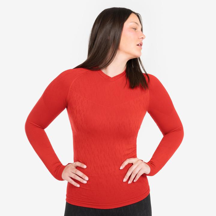 Image du produit Kipsta Maillot de football à manches longues homme/femme - Keepdry rouge (XL)