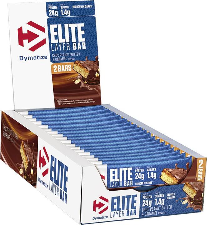 Produktbild Dymatize Elite Layer (Schokolade, Erdnussbutter, Karamell, 18 Stk., 1080 g)