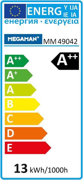 Energy Label Megaman LED light (R7s, 13 W, 1521 lm, 1 x, D)