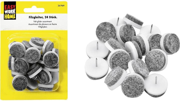 Actual product image Easy Work Felt glider set (Felt gliders, 24 Piece)