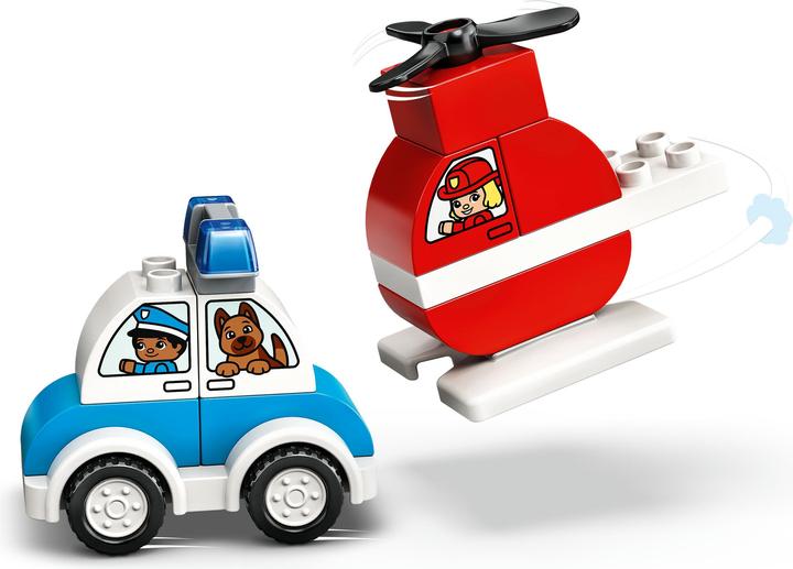 Image du produit LEGO Mon premier hélicoptère de pompiers et ma première voiture de police... (10957)
